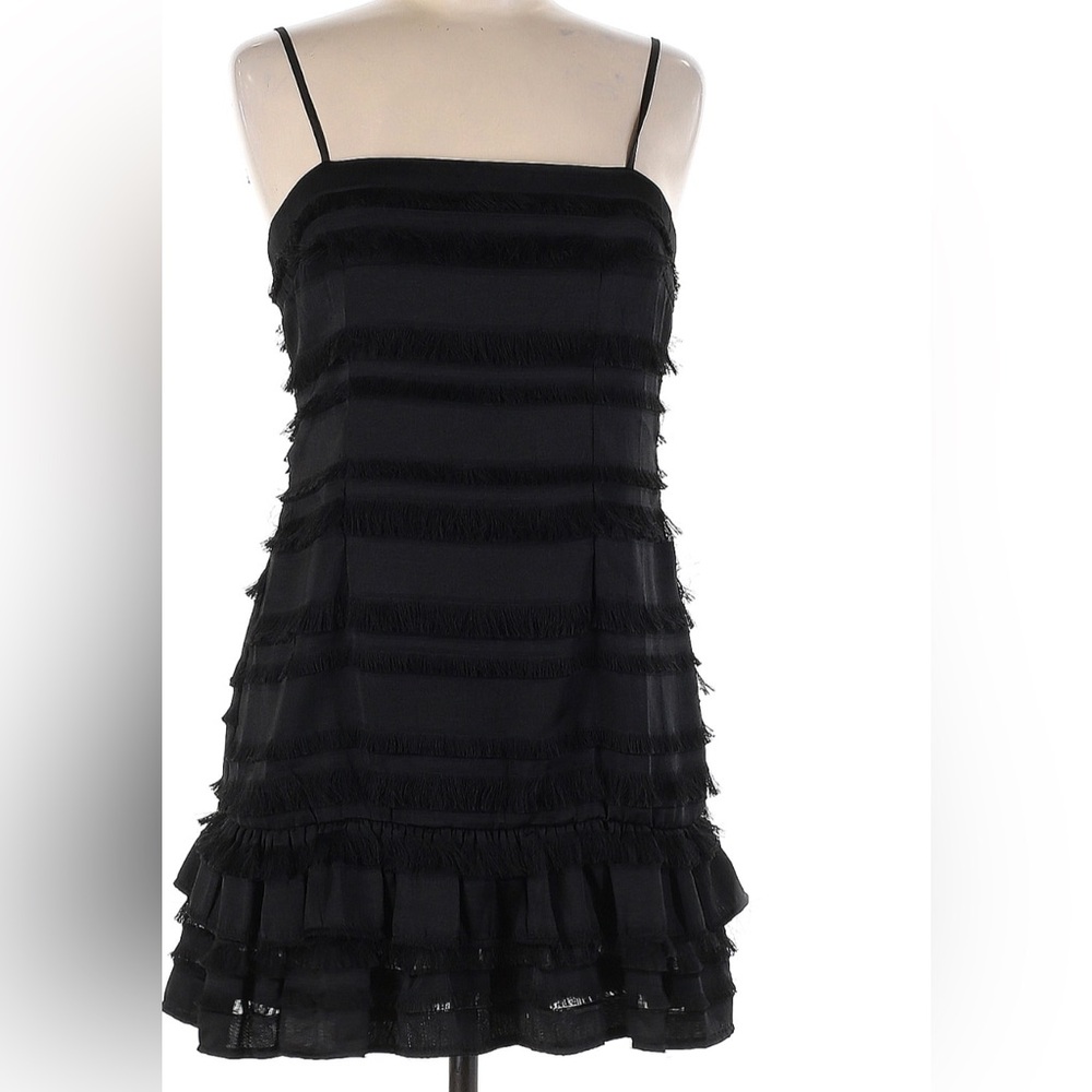 PRINCESS POLLY BLACK MINI RUFFLE DRESS - Picture 2 of 7